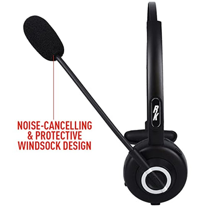 RoadKing Truck Driver Headset RKING1000 Noise Cancelling Bluetooth(R) Headset Mono Wireless Headset with Advanced Noise Cancellation and Mic