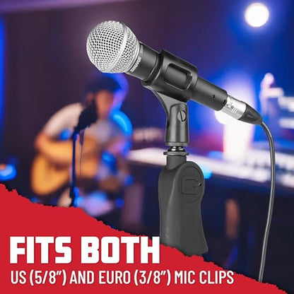 Gator Frameworks 12" Round Base Mic Stand, Height Adjustable (GFW-MIC-1201) | Adjust mic height smoothly with one hand while the weighted base and cable management keep your setup steady and clean. - style: 12" Weighted Base - Deluxe Height Adjust