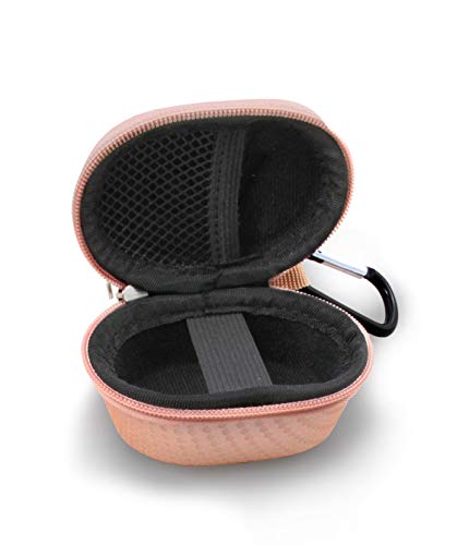 CASEMATIX Travel Case Compatible with Beats Solo Buds True Wireless Earbuds – Rose Gold, EVA Hard Shell with Carabiner, Compact Earbud Storage (Case Only)