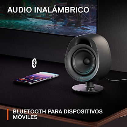 SteelSeries Arena 3 2.0 Desktop Gaming Speakers - Immersive Audio, On-Speaker Controls, 4" Drivers - Wired & Bluetooth - PC, Mac, Mobile - style: Arena 3