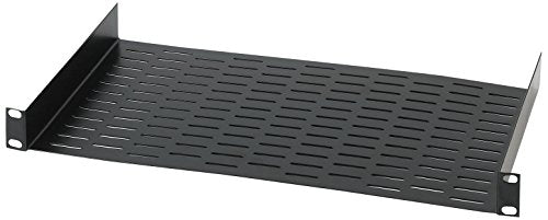 Chief Raxxess UNS1 Vented Universal Rack Tray Shelf for 19" Server Racks, with Bottom Slots for Mounting Non-Rack and Half-Rack Equipment, Black