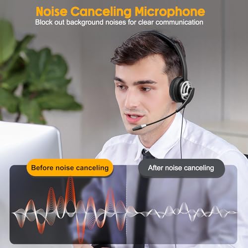 MAIRDI USB Headset With Microphone for Computer, PC, Laptop - Noise Canceling for Teams, Zoom, Office, Call Center, VoIP Phone Calls - Dictation for Dragon Voice Recognition - color: Black Silver