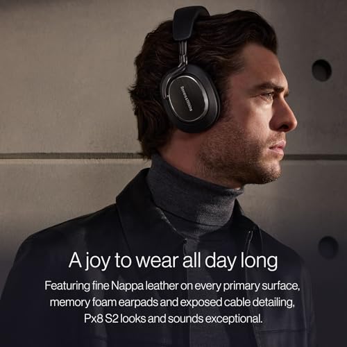 Bowers & Wilkins Px8 S2 Wireless Over-Ear Headphones, Onyx Black - color: Onyx Black