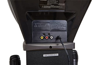 STARION KS877-B CD+G Pedestal Karaoke System l Built in Stereo Speakers & Tablet Holder l 2 USB l Multi-Color Light Effects l 2 Karaoke Microphones, Black - color: KS877-B (Black)