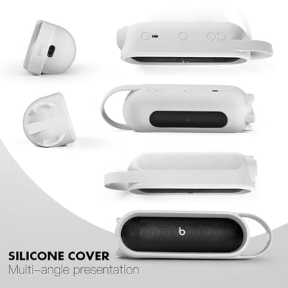 Silicone Cover for Beats Pill Portable Bluetooth Speaker Storage Bag Speaker Holder Travel Bag (Gray) - color: Gray