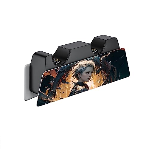 PlayVital Dragon Vision Full Set Skin Decal for ps5 Console Disc Edition, Sticker Vinyl Decal Cover for ps5 Controller & Charging Station & Headset & Media Remote - color: Dragon Vision