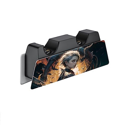 PlayVital Dragon Vision Full Set Skin Decal for ps5 Console Disc Edition, Sticker Vinyl Decal Cover for ps5 Controller & Charging Station & Headset & Media Remote - color: Dragon Vision