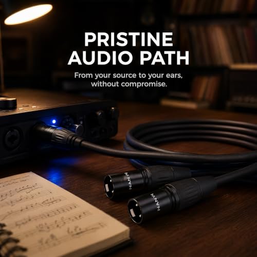 NANYI XLR Male to Male Microphone Cable, 3-Pin Patch Cord, 1.6ft - size: XLR Male To Male-1.6FT