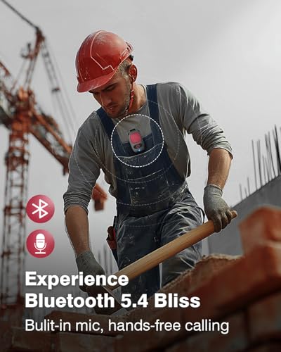 Qozybuds Wearable Bluetooth 5.4 Speaker with Up to 30 Hours Battery Life, Clip-On Speaker, IPX6 Wateproof, Built-in Noise Cancelling Mic for Crystal Clear Calls Premium Audio