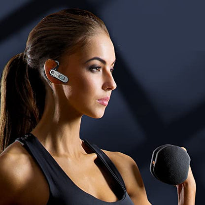 Uigsas Bluetooth Headset Wireless Bluetooth Earpiece Single Ear Voice Control Answer Earphones for Cell Phone