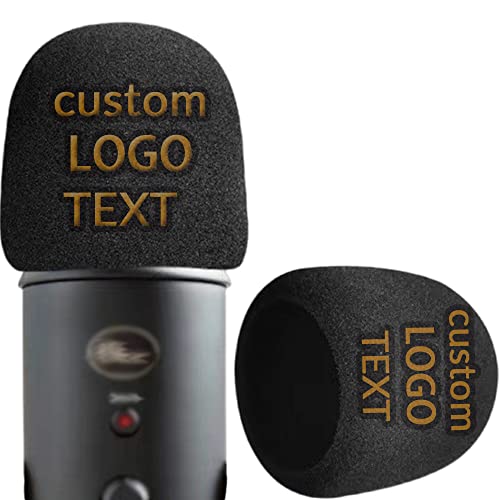 Custom Mic Cover Foam Microphones Personalized Windscreens Condenser (black)