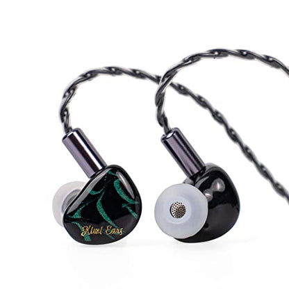 Linsoul Kiwi Ears Cadenza 10mm Beryllium Dynamic Driver IEMs, Green | with 3D-Printed Shell, Audiophile Sound Balance, Detachable 0.78 2pin 3.5mm IEM Cable for Music Enthusiasts Musicians - color: Green