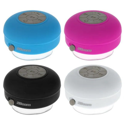 2BOOM Aqua Jam Portable Bluetooth Wireless Water Resistant Shower Speaker with Suction Cup Black