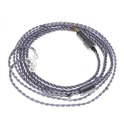 Linsoul Tripowin Zoe 4-Core Hybrid Litz IEM Upgrade Replacement IEM Cable | Pure Copper Silver-Plated Copper Gold-Plated, 24AWG In Ear Monitor Wire for Musician Audiophile, 3.5mm, Recessed 2pin - size: Recessed 2pin, style: 3.5mm
