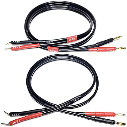 CNCESS Banana Plug to Pin Plug Speaker Cable, 12AWG, 3 ft, 2-Pack - size: 3 Feet