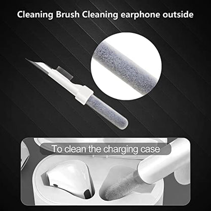 2PCS Bluetooth Earbuds Cleaning Pen, Wireless Headphones Cleaning Tool Multi-Function Cleaner Kit with Soft Brush for Earphones, Charging Box Accessories, Phone, Camera
