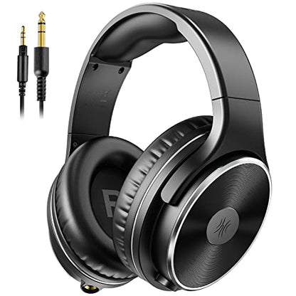 OneOdio Wired Headphones - Over Ear Headphones with Noise Isolation Dual Jack Professional Studio Monitor & Mixing Recording Headsets for Guitar Amp Drum Podcast Keyboard PC Computer
