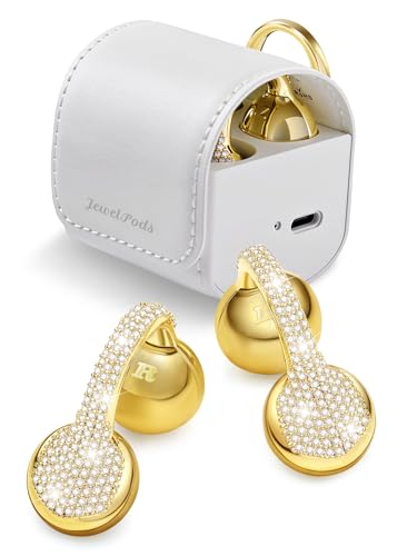 JewelPods C01 Pro Open Ear Headphones, Gold | Luxury Jewelry, Wireless Earbuds - color: Gold