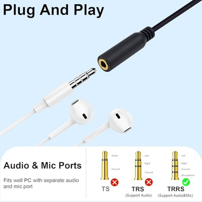 Poyiccot USB C to 3.5mm Micphone Adapter, 1 to 6 Ways USB C to 3.5mm TRRS Female Headphone Audio & Mic Jack Splitter Cable Compatible with Micphone, Speaker, Galaxy, MacBook, 30cm/1ft - style: 1 to 6 ways