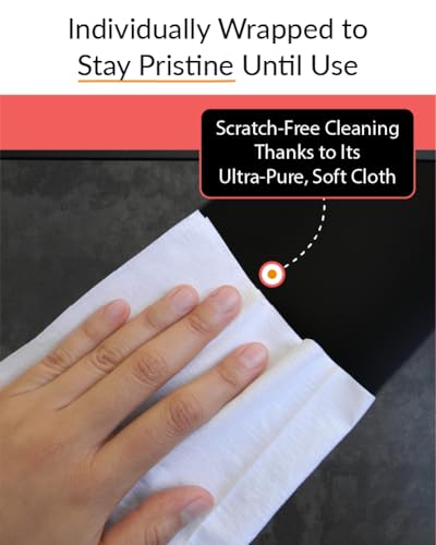 iCloth XL Wipe - 9x12 Inch Electronics Cleaning Wipe, 70% Isopropyl Alcohol, Individually Sealed - Streak-Free, Lint-Free, Restores Optical Clarity - TV, Monitor, Laptop (24 Wipes) - size: 1 Count (Pack of 24)