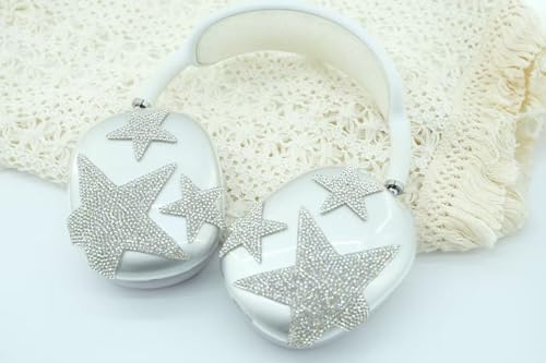 Star Bling Case Cover for AirPods Max Headphones(2024/2020)(USB-C/Lightning),Clear Soft TPU Anti-Scratch Ear Pad/Ear Cups/Headband Case Transparent Accessories for Apple AirPods Max - color: Star