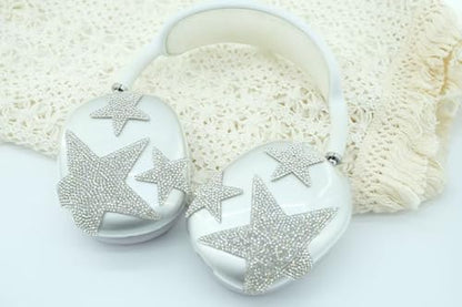 Star Bling Case Cover for AirPods Max Headphones(2024/2020)(USB-C/Lightning),Clear Soft TPU Anti-Scratch Ear Pad/Ear Cups/Headband Case Transparent Accessories for Apple AirPods Max - color: Star