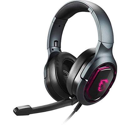 msi Immerse GH50 Wired Gaming Headset, 7.1 Surround Sound, Foldable Metal Headband, RGB Mystic Light, Carrying Pouch Included, PC/Mac - size: Large, style: Immerse GH50