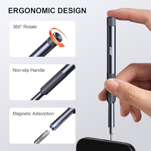 JOREST 25-IN-1 Precision Screwdriver Set, Mini Repair Tool Kit with Torx for Macbook, Computer, Laptop, iPhone, PS5, Xbox, Switch, Glasses, Watch, Ring Doorbell, Electronic, Small Gift Gadget for Men - style: 25-in-1 CRV