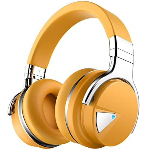 Million Sold 10 Years Classic E7 Active Noise Cancelling Headphones with Upgraded Noise Cancellation, Bluetooth Headphones Wireless with HD Sound Vivid Deep Bass, for Home Office Travel Gift Pcs - color: Yellow, style: E7 Wireless Active Noise Cancelling
