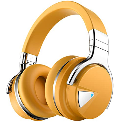 Million Sold 10 Years Classic E7 Active Noise Cancelling Headphones with Upgraded Noise Cancellation, Bluetooth Headphones Wireless with HD Sound Vivid Deep Bass, for Home Office Travel Gift Pcs - color: Yellow, style: E7 Wireless Active Noise Cancelling