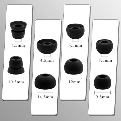 Alitutumao 10pcs Replacement Earbuds Silicone Eartips Double Flange Compatible with Wireless Powerbeats2 Powerbeats3 Beats by dr dre Earphones - color: Black