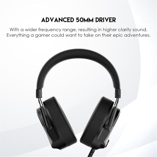 FANTECH Alto MH91 Gaming Headset with Detachable Mic, 50mm Drivers, Multi-Platform Compatible, Memory Foam Ear Cushions, in-Line Controls for PC/PS4/XBOX/Switch/Mobile