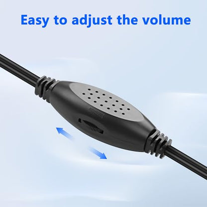 XMSJSIY Mini Computer Speaker for Desktop PC 3.5mm TRS Input -1.2M/3.9FT | with Volume Control USB Powered Stereo Hidden Type Small Speakers for PC Laptop Phone Notebook - 1 Pair
