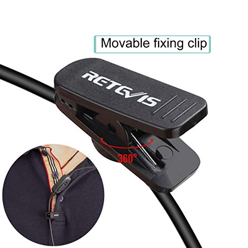 Retevis RT68 Walkie Talkie Earpiece with Mic, for RT22/RT21/H777/RT27/RT68H | Soft Earhook, 2 Pin , Compatible with Kenwood, Pxton, Baofeng BF-888S 2 Way Radio, Two Way Radio Headset(10 Pack) - style: Soft Earhook
