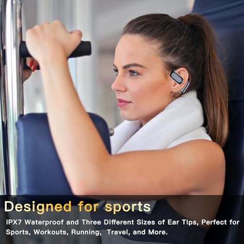 Q16 PRO Wireless Translation Earbuds with 70 Hour Bluetooth 5.4 Sports, Open wear, Wireless Bluetooth Smart Touch Screen, Ear Cup Earbuds with Ear Hooks, IPX5 Waterproof (Black) - color: Black