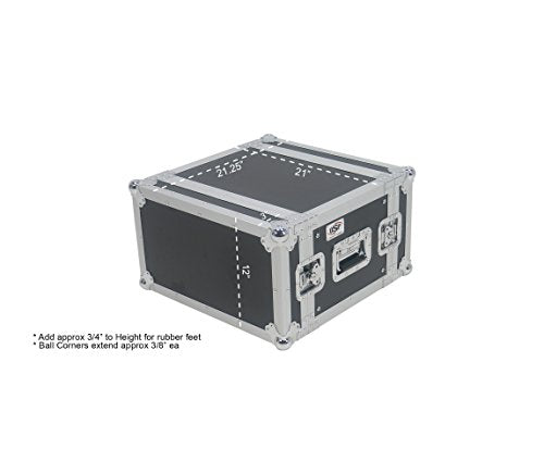 OSP Cases | ATA Road Case | 6-Space Effects Rack | 14" Deep | RC6U-14 - size: 6 Space, 14"