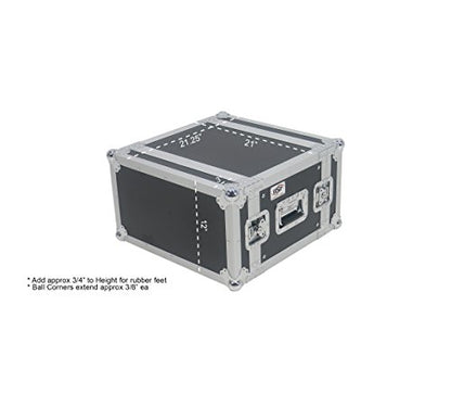 OSP Cases | ATA Road Case | 6-Space Effects Rack | 14" Deep | RC6U-14 - size: 6 Space, 14"