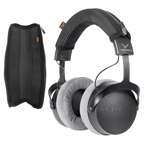 DT 1990 Pro Headband Cover Compatible with beyer'dynamic DT 1990 Pro/DT 1770 Pro/DT 900 Pro X/MMX 200 Headphones Headband Cushion Pad Cover Replacement Headband Protector (Black)