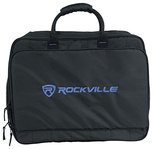 Rockville MB1916 Rainproof Padded DJ Mixer Gear Bag with Laptop Pocket