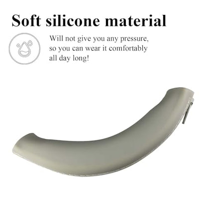 Adhiper Silicone Sweat Headband Cover for Sony WH-1000XM4, WH-CH720N, WH-XB910N, ULT WEAR, Washable Zipped Dustproof Headband Cover Protector for Soundcore Space Q45, Life Q30 & Q20 (Off White) | Silicone Sweat Cover for Sony WH-1000XM4 XM3 & Soundcore Q4