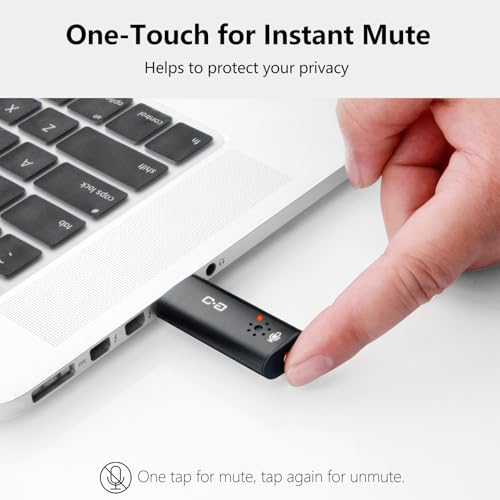 Upgrade USB Microphone with Touch Mute for Laptop & Desktop Computer