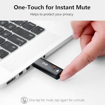 Upgrade USB Microphone with Touch Mute for Laptop & Desktop Computer