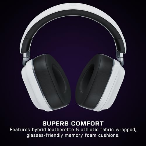Turtle Beach Stealth 700 Wireless Multiplatform Gaming Headset Renewed, PS5 | PlayStation, PS4, Bluetooth, 60mm Dual Drivers, 80-Hr Battery, Noise-Cancelling Flip-to-Mute Mic, Dual Transmitters, White - color: White, style: Stealth 700