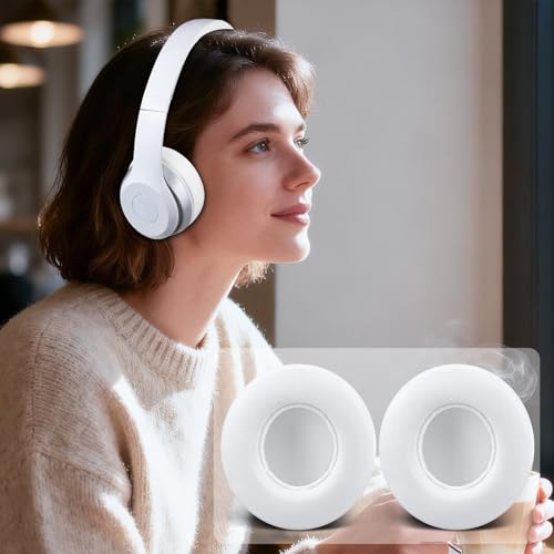 SoloWIT Earpads for Beats Solo 3 & Solo 2 On-Ear Headphones - White | Do Not Fit Beats (Studio Over-Ear, Solo HD, Solo 4) - color: White