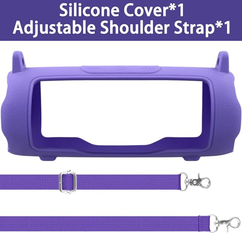 Silicone Cover for JBL Flip 7 Portable Bluetooth Speaker | Scratch-resistant, Unhindered Sound, Silicone Construction, Portable Carrying Silicone Cover, Purple Silicone Cover - color: Purple Cover