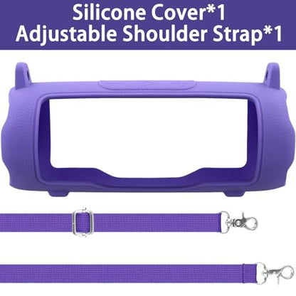 Silicone Cover for JBL Flip 7 Portable Bluetooth Speaker | Scratch-resistant, Unhindered Sound, Silicone Construction, Portable Carrying Silicone Cover, Purple Silicone Cover - color: Purple Cover