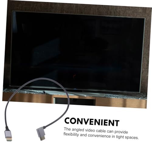 Right Angle Male to Male Video Cable 8k Compatibility for Tvs Computers Projectors and Home Theater