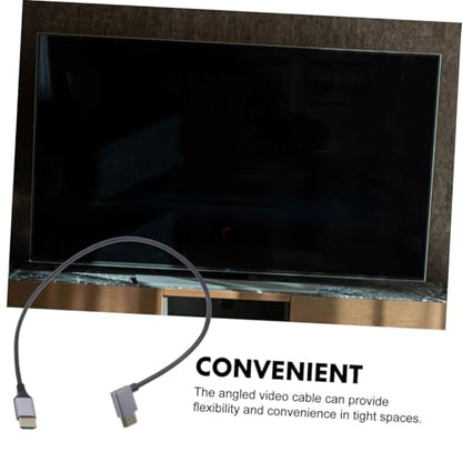 Right Angle Male to Male Video Cable 8k Compatibility for Tvs Computers Projectors and Home Theater