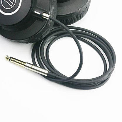 Replacement Audio Cable Upgrade Headphone Cord with Lock Connector Compatible with Audio Technica ATH-M50x, ATH-M40x, ATH-M70x, ATH-M60x Headphones 3meters/9.9feet - size: 3.0meters/9.9feet