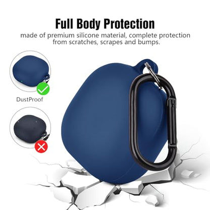 AIRSPO Silicone Case Compatible for Samsung Galaxy Buds 2 Pro/Galaxy Buds2/ Galaxy Buds Pro/Galaxy Buds Pro 2/ Galaxy Buds Live/Galaxy Buds FE Cases (Dark Blue) - color: Dark Blue